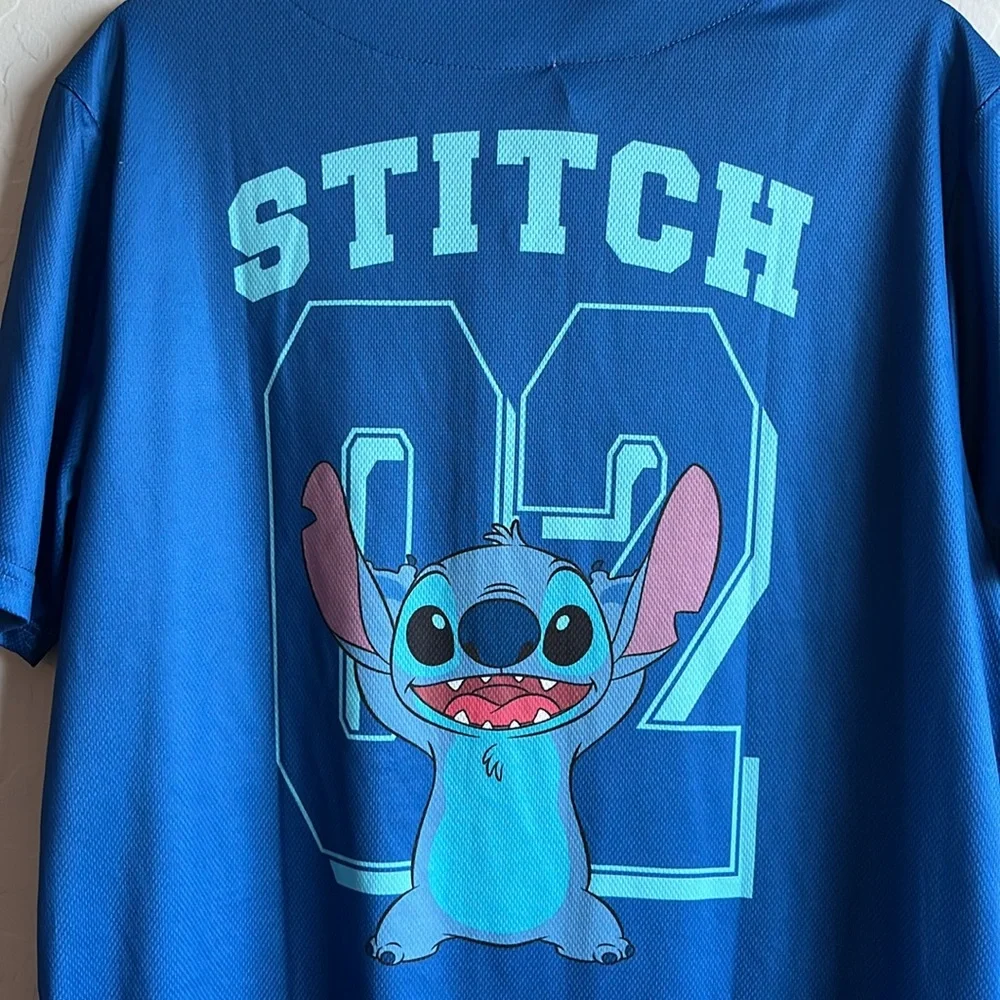 Disney Stitch Jersey Graphic Print Stitch 626 Baseball Shirt Men Size M Unisex
